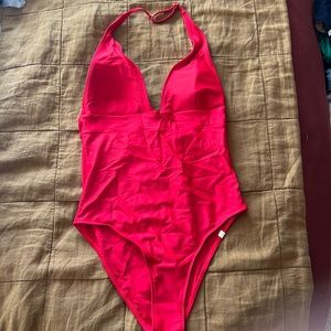 SummerSalt red halter one piece